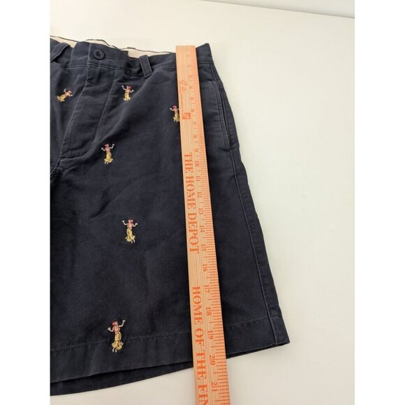 J Crew Embroidered Hula Girl Broken In Shorts Mens Size 32 Blue Cotton Hawaiian - Picture 11 of 11